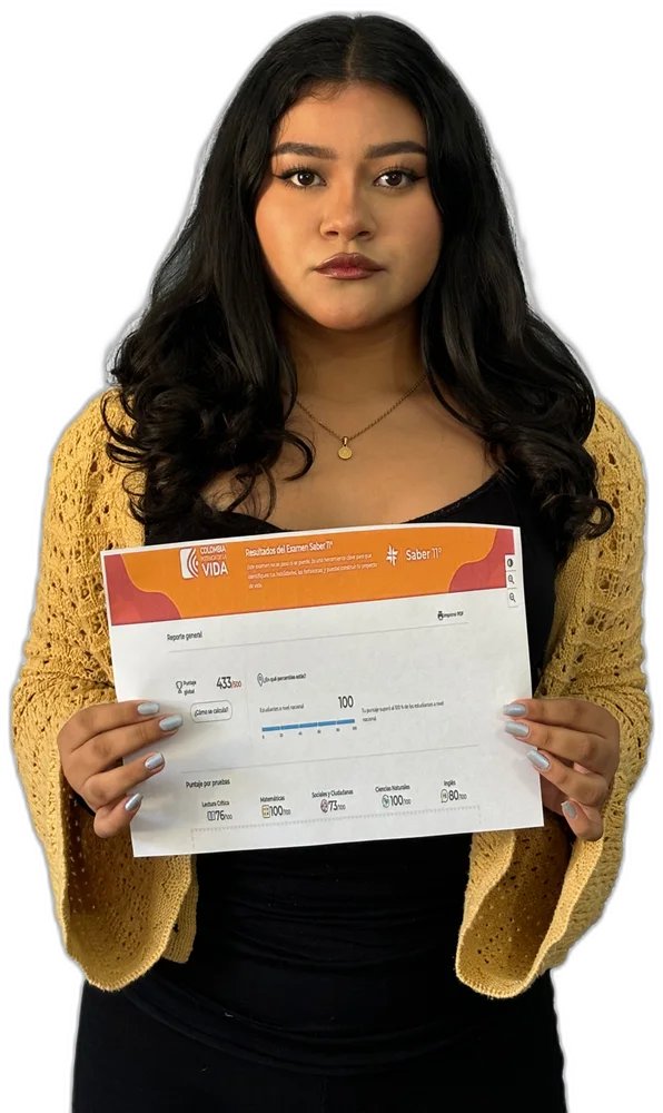 Luna Manzano con su reporte del Saber 11: 433 de 500